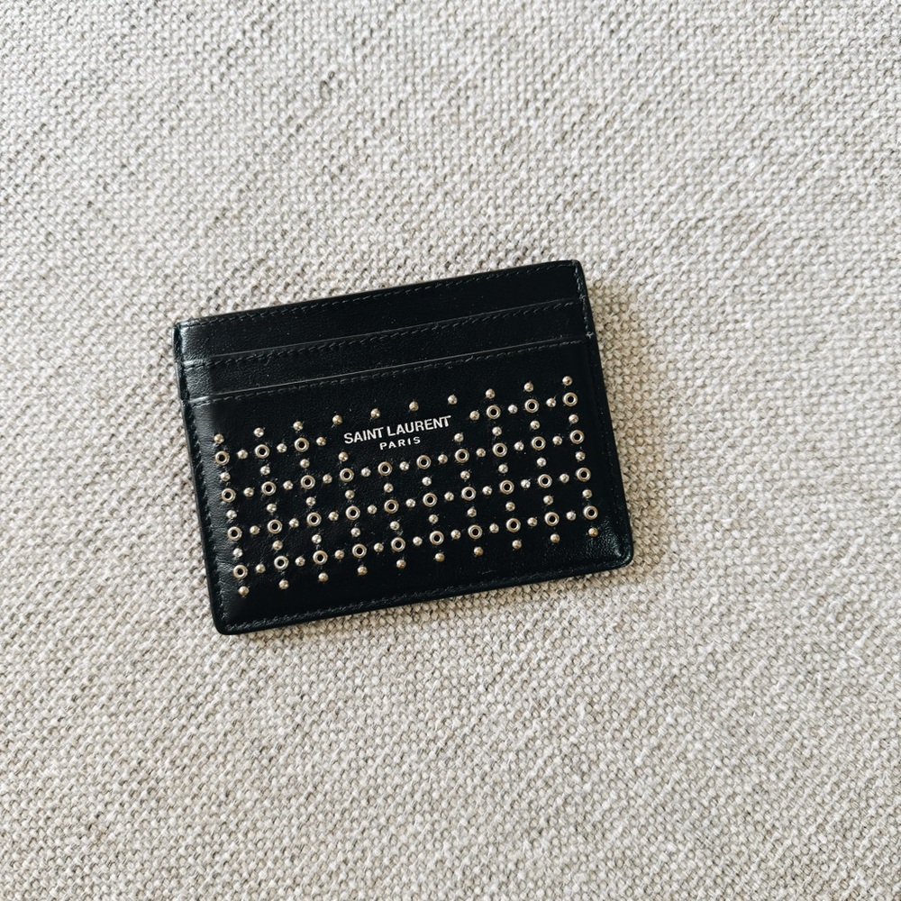 Saint Laurent Studded Card Holder Card Case